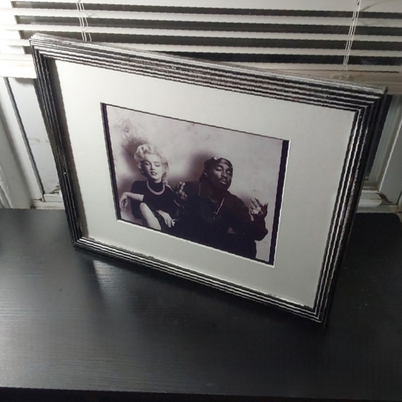 Marilyn Monroe and Tupac Fine Art Print Custom Framed 12x16 Matted - Picture 3 of 3